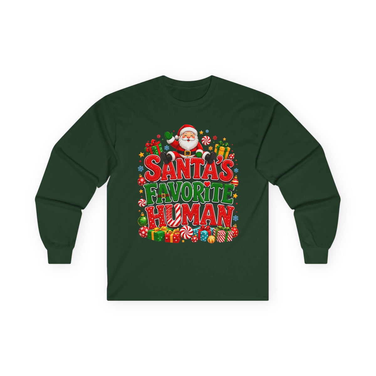 Santa's Favorite Human Long Sleeve Tee