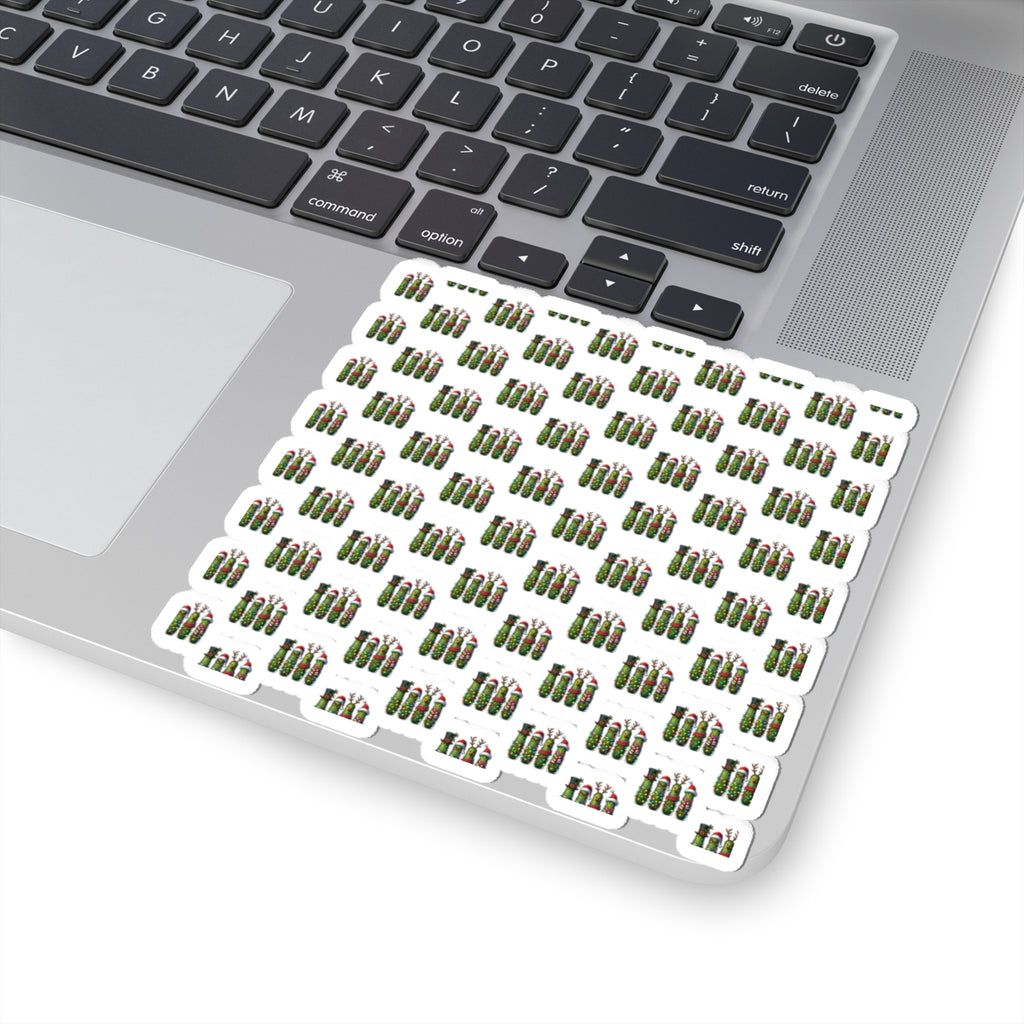 Cactus Pattern Kiss-Cut Sticker Sheet — Mini Succulent Laptop Decals
