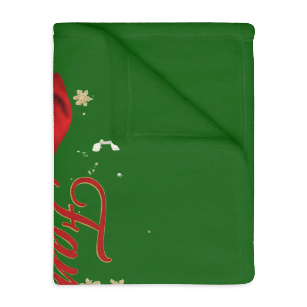 Christmas 2025 Family Blanket — Festive Velveteen Microfiber Throw