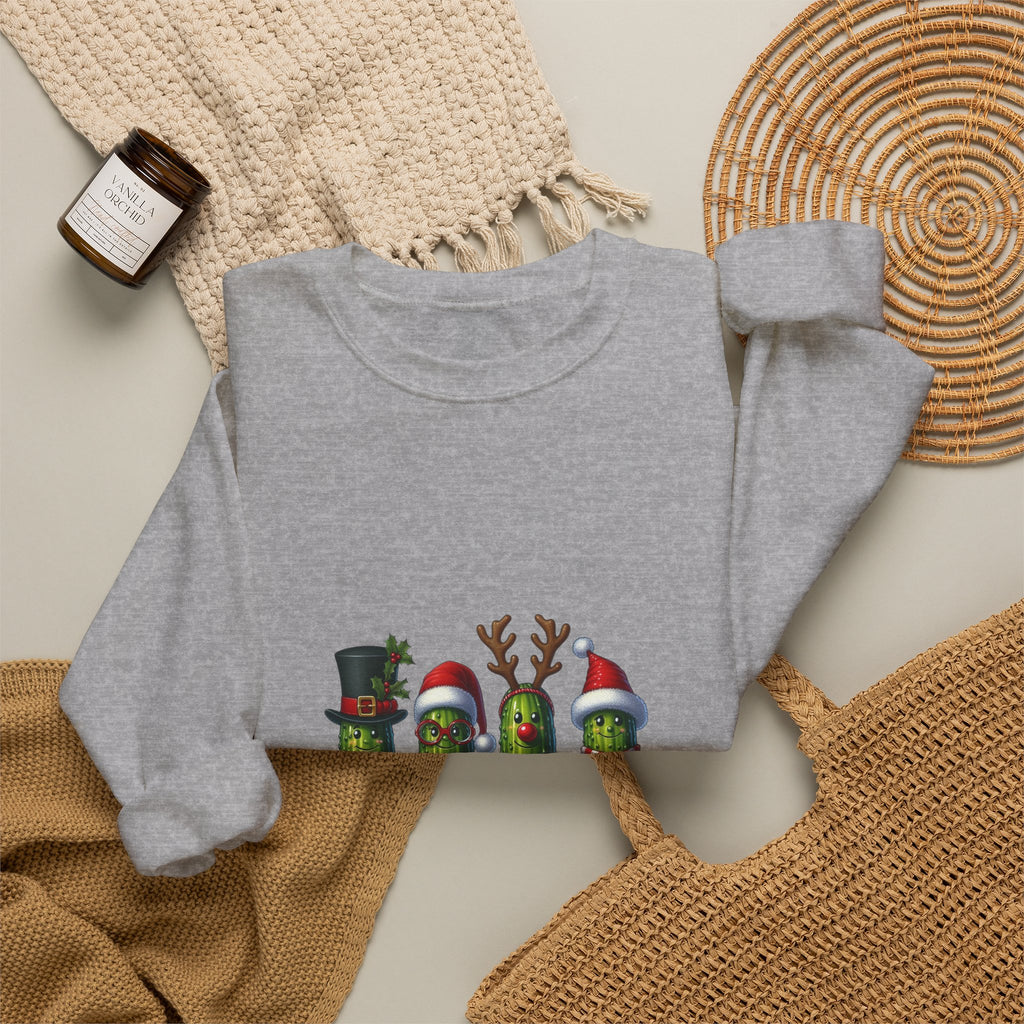 Christmas Pickle Crewneck Sweatshirt — Festive Pickle Family Holiday Sweatshirt