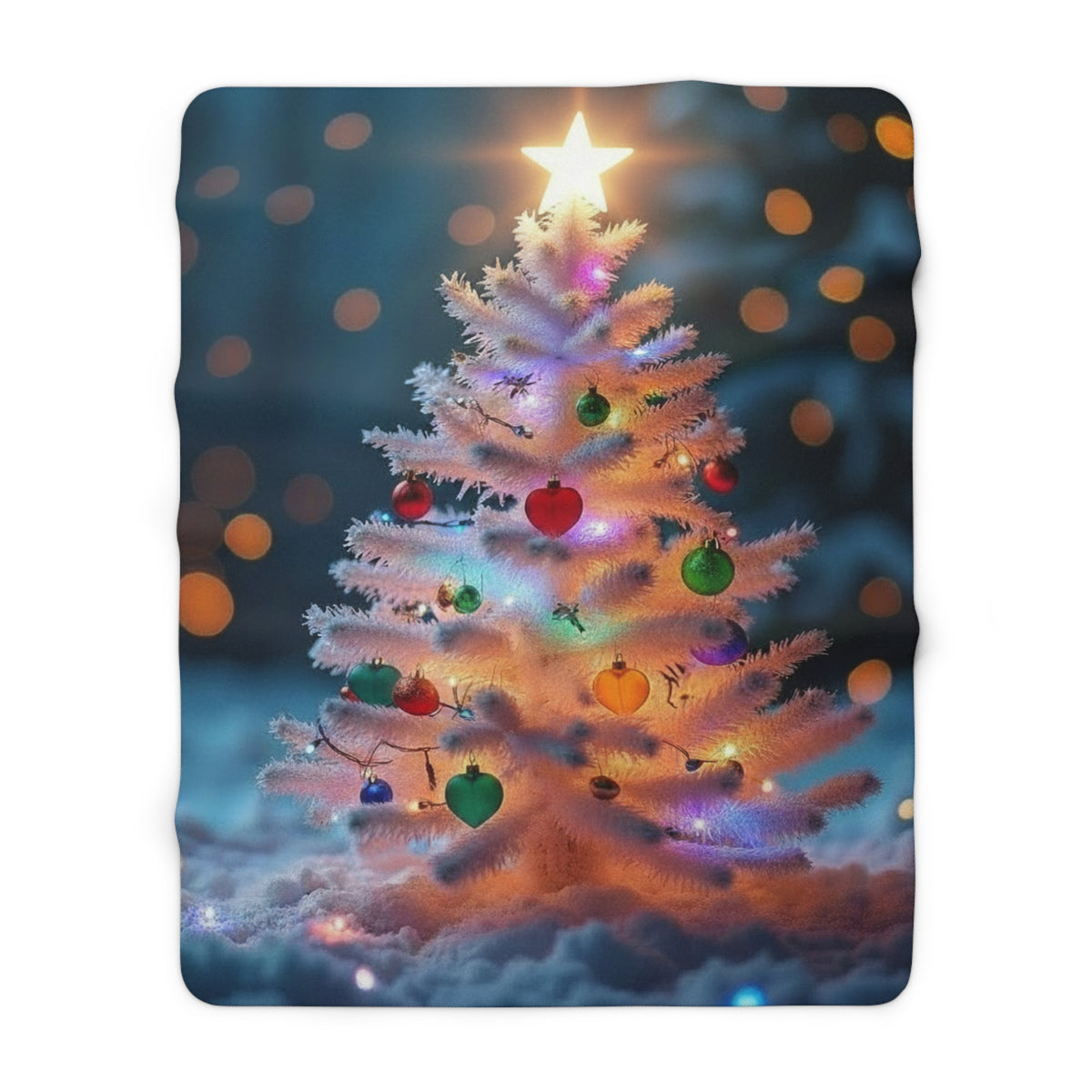 Christmas Tree Sherpa Blanket — Cozy Holiday Fleece Throw