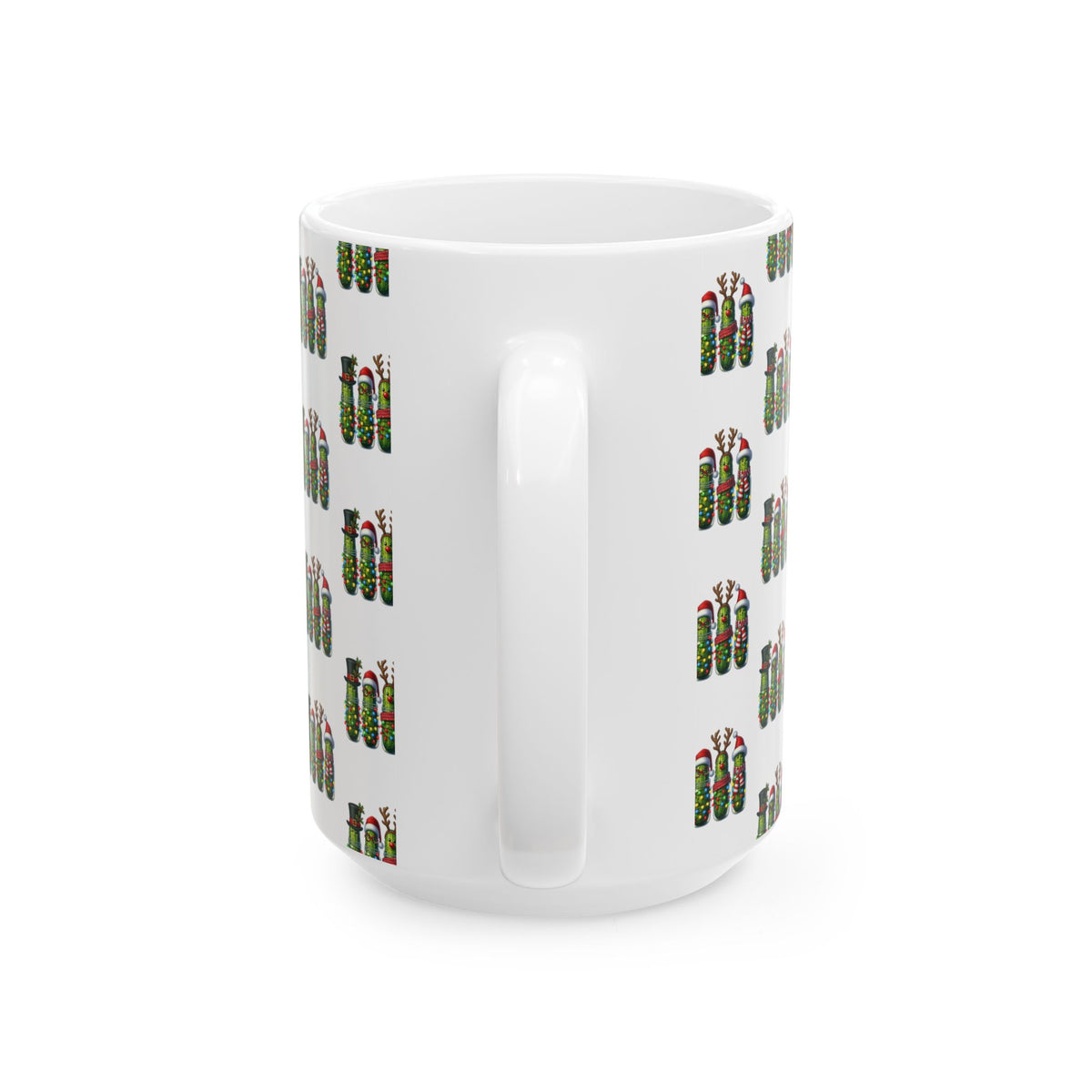 Festive Christmas Ornament Pattern Ceramic Mug
