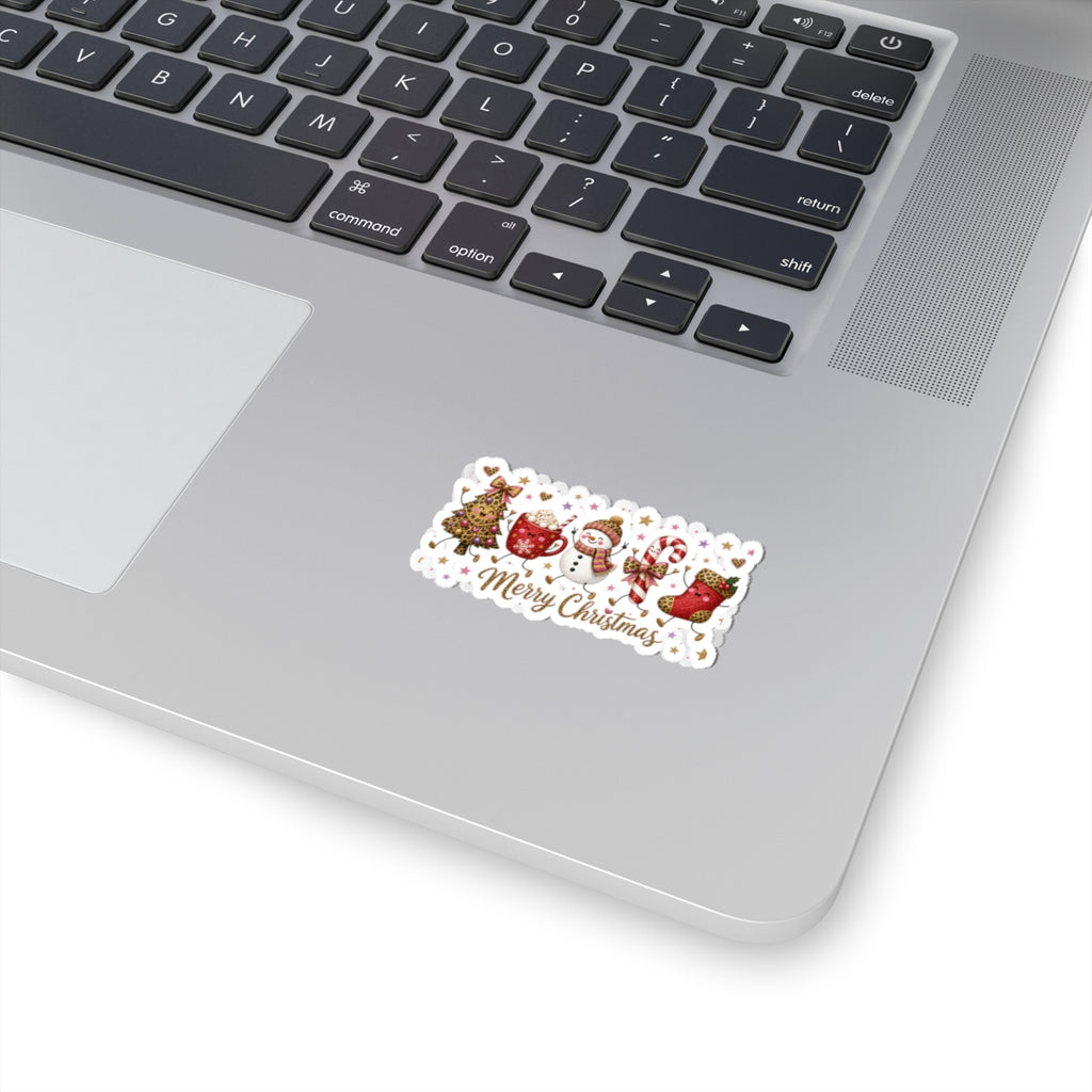 Merry Christmas Cute Holiday Stickers — Kiss-Cut Sticker Sheet