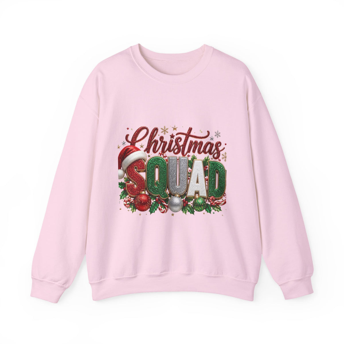 Christmas Squad Crewneck Sweatshirt — Festive Holiday Graphic Pullover