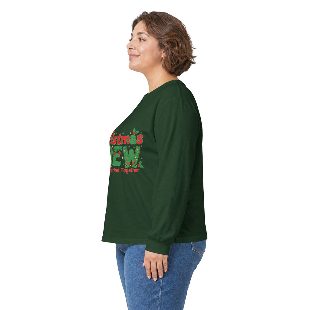 Christmas Crew Long Sleeve Tee — "Making Memories Together" Holiday Shirt