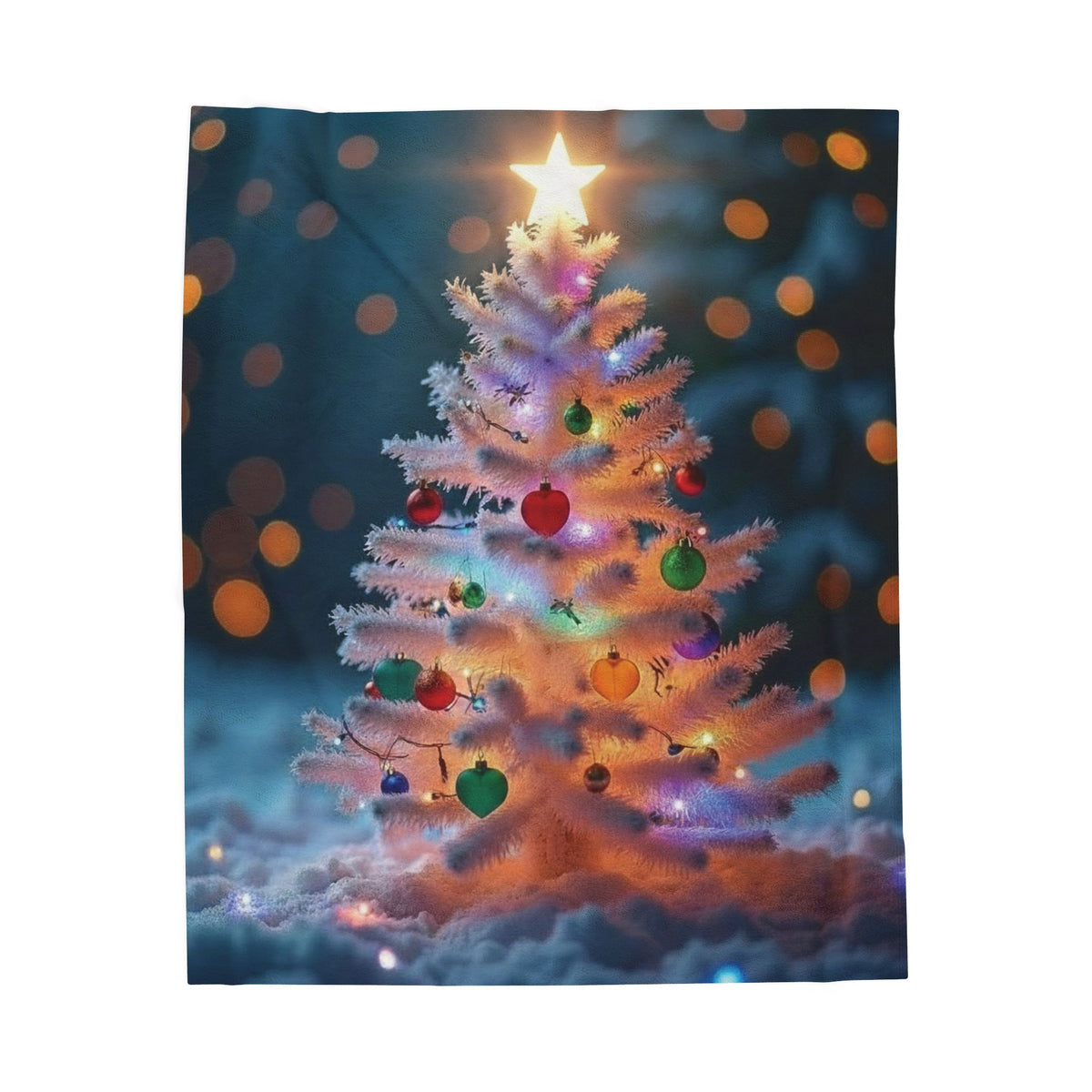Glowing Christmas Tree Velveteen Plush Blanket