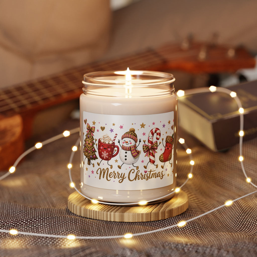 Merry Christmas Scented Soy Candle — 9oz Holiday Jar Candle