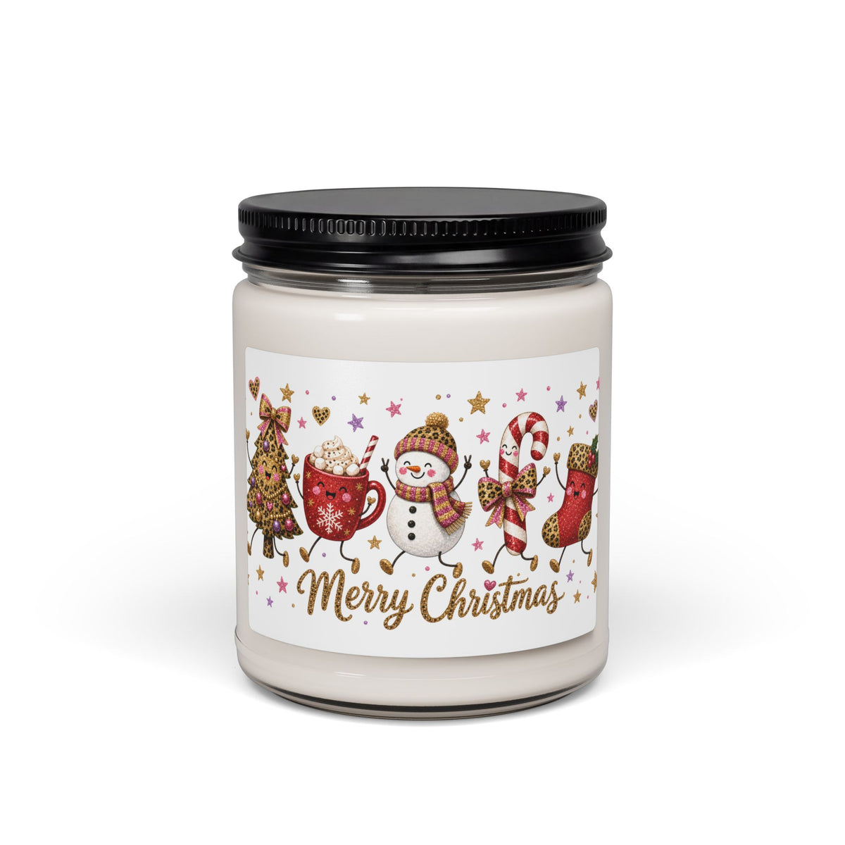 Merry Christmas Scented Soy Candle — 9oz Holiday Jar Candle