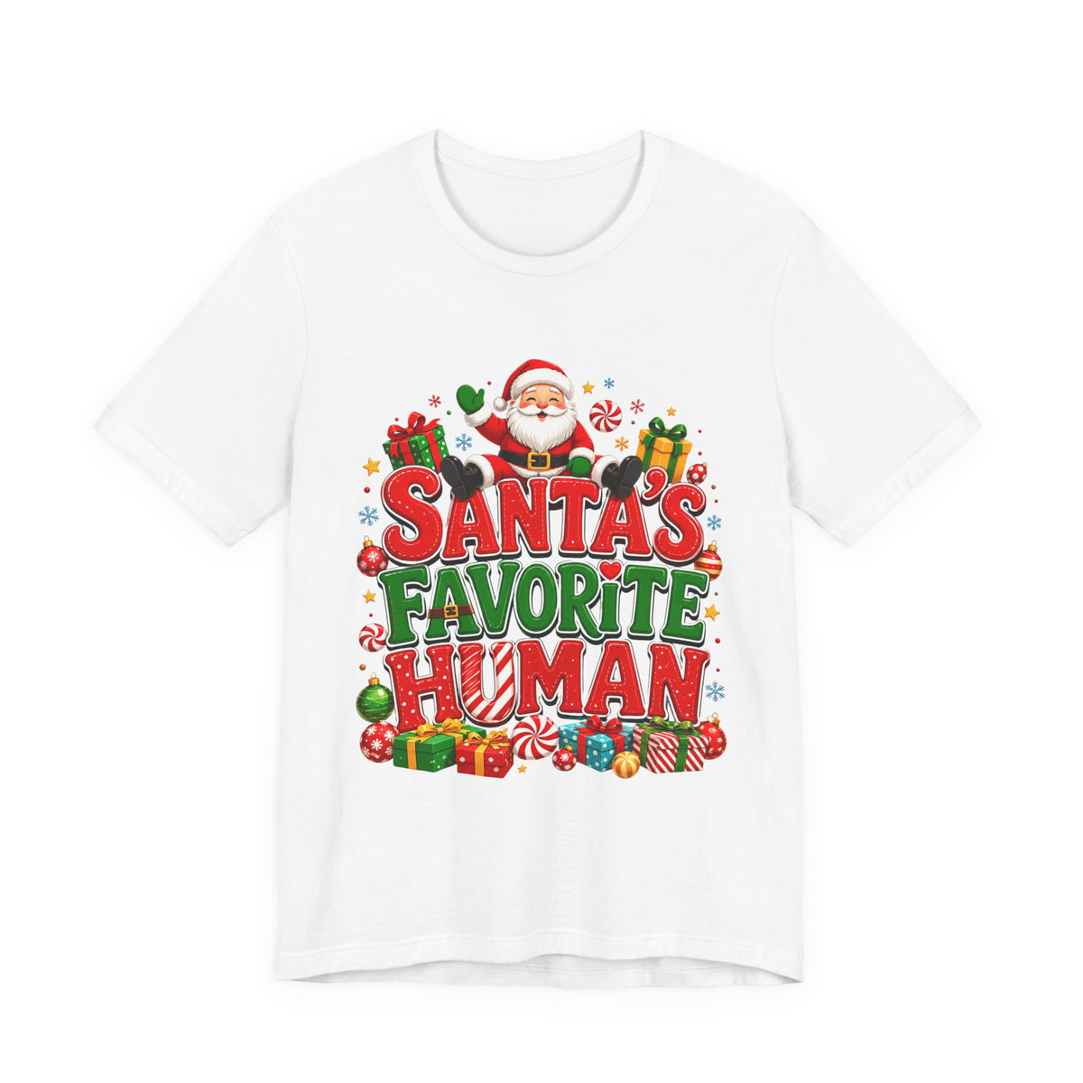 Santa's Favorite Human T-Shirt — Funny Christmas Holiday Tee
