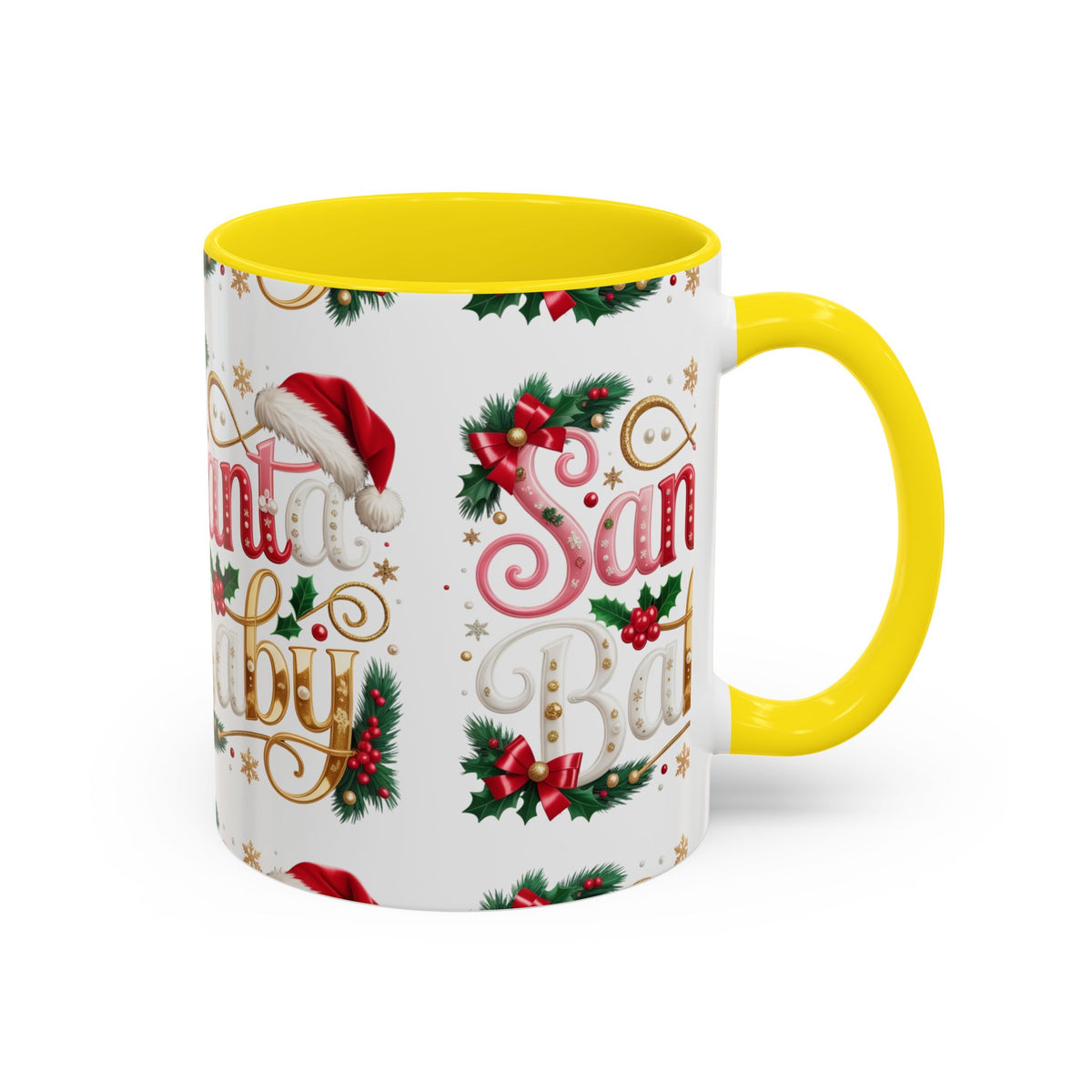 Santa Baby Christmas Accent Mug – Festive Holiday Coffee Cup (11/15oz)