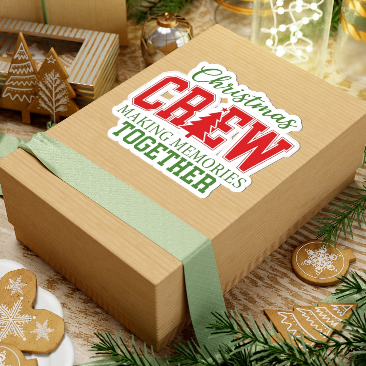 Christmas Crew Kiss-Cut Sticker — "Making Memories Together" Holiday Decal