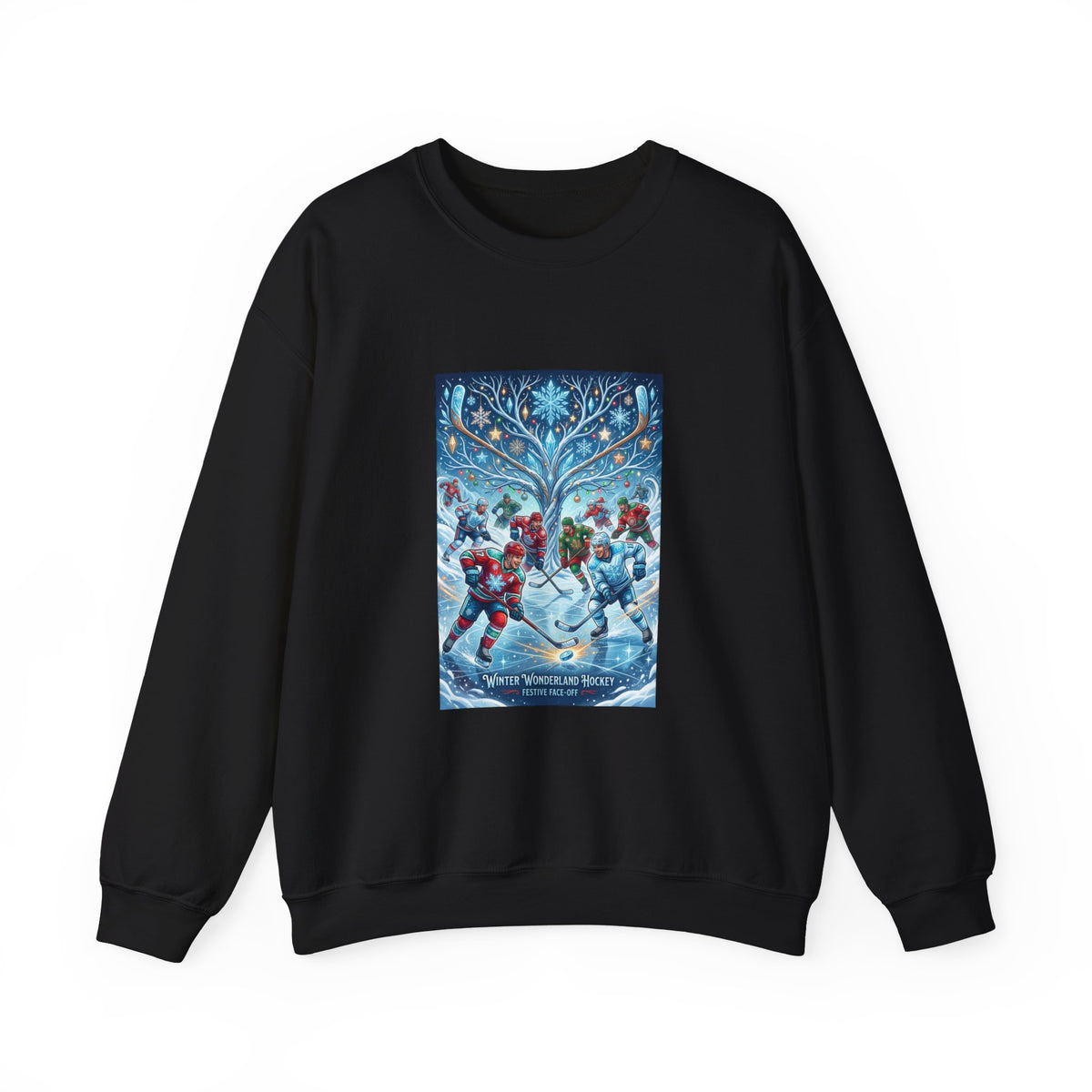 Holiday Snow Skate Crewneck Sweatshirt — Vintage Winter Ice Skaters Graphic