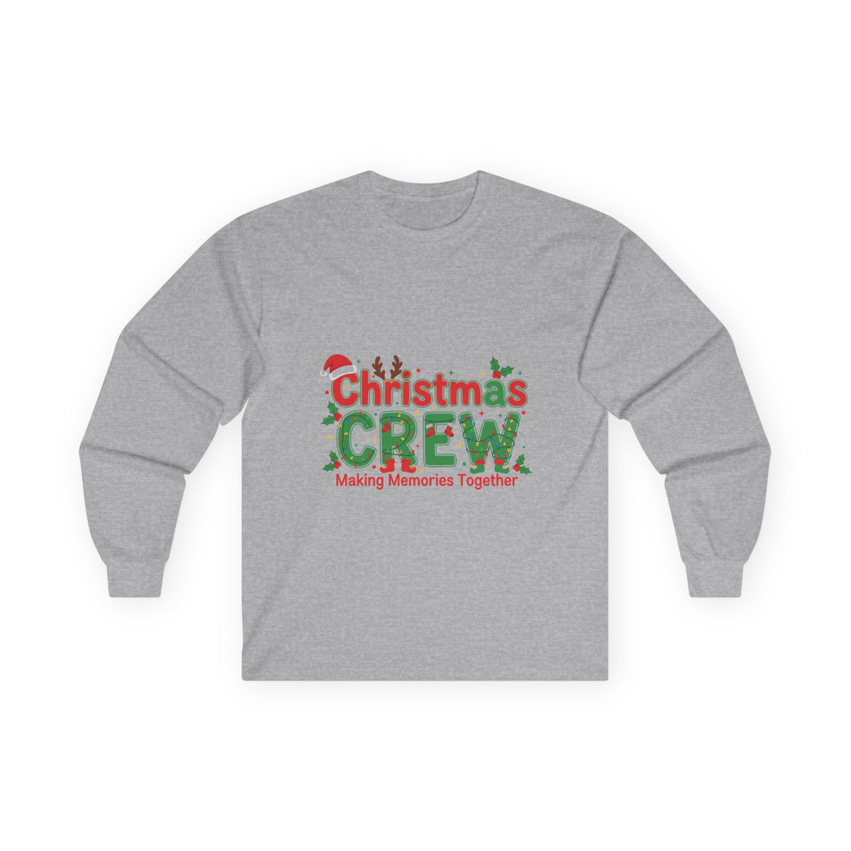 Christmas Crew Long Sleeve Tee — "Making Memories Together" Holiday Shirt