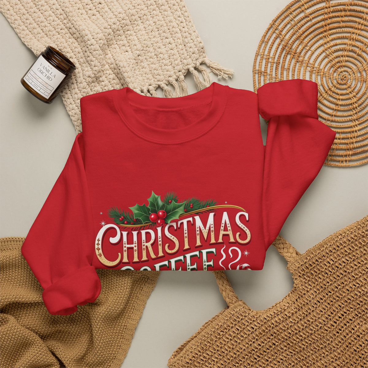 Christmas Coffee Club Sweatshirt — Cozy Holiday Crewneck for Coffee Lovers