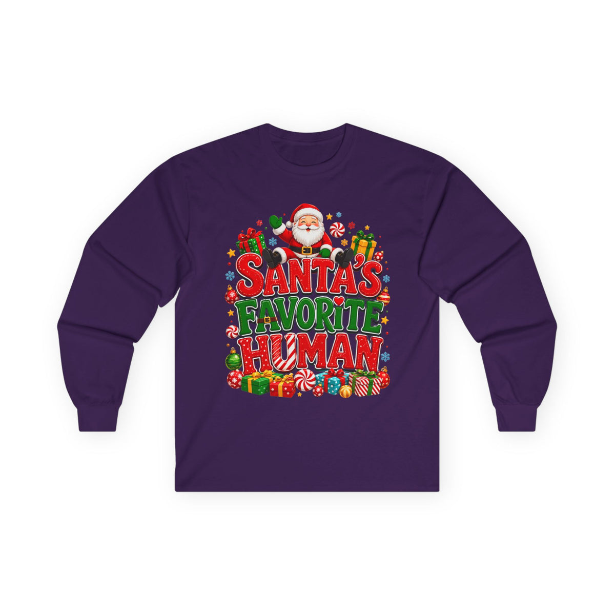 Santa's Favorite Human Long Sleeve Tee