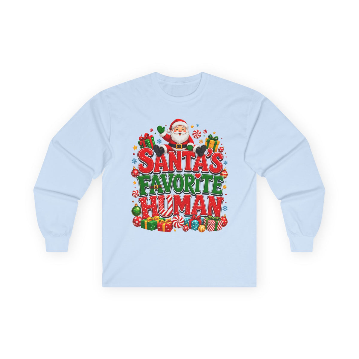Santa's Favorite Human Long Sleeve Tee