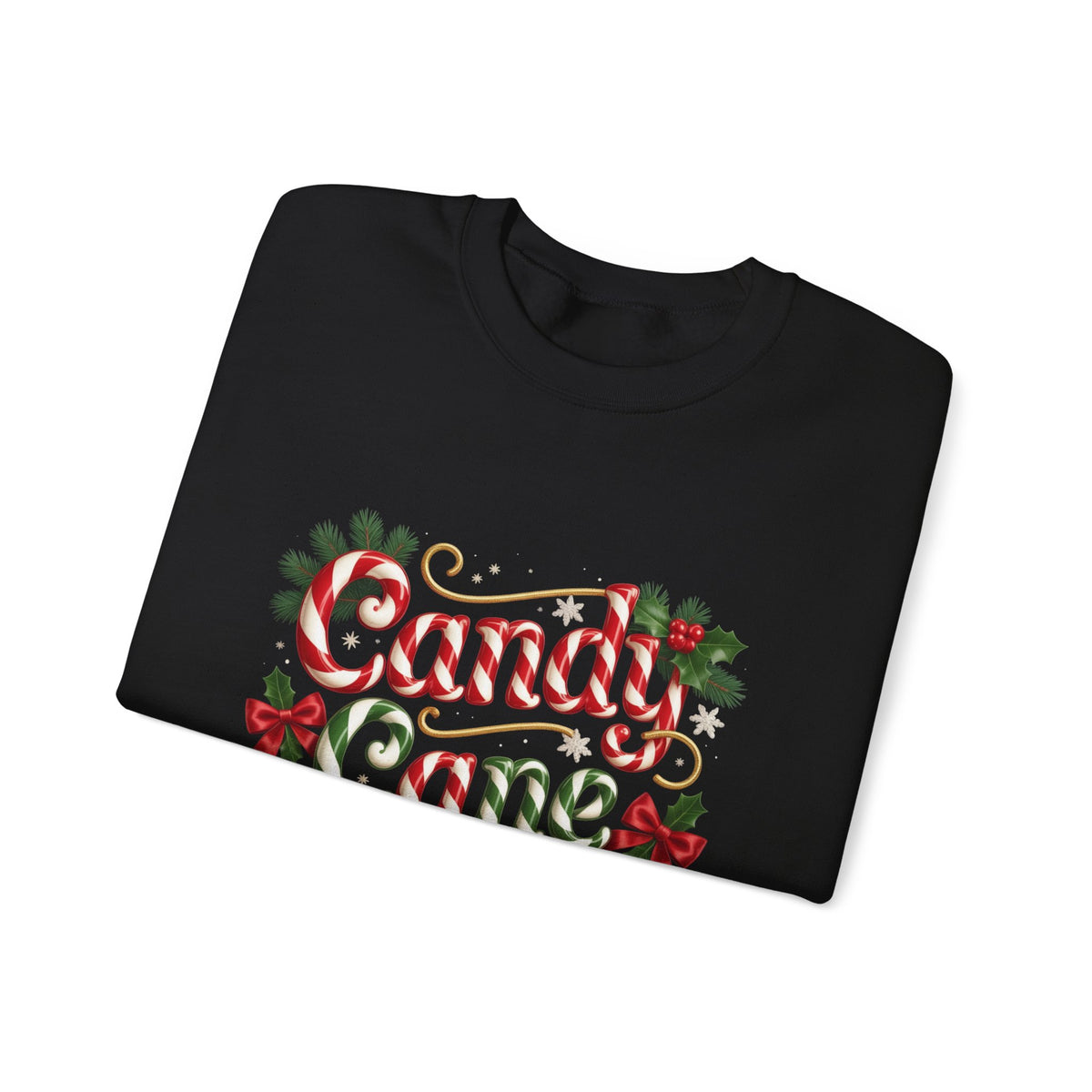 Crewneck Sweatshirt — "Candy Cane Wishes" Christmas Holiday Sweater