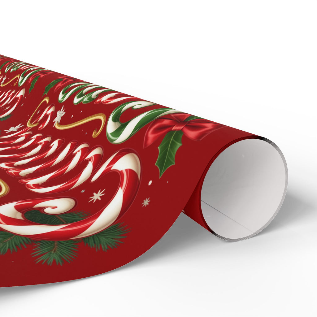 Candy Cane Wishes Wrapping Paper – Festive Holiday Gift Wrap