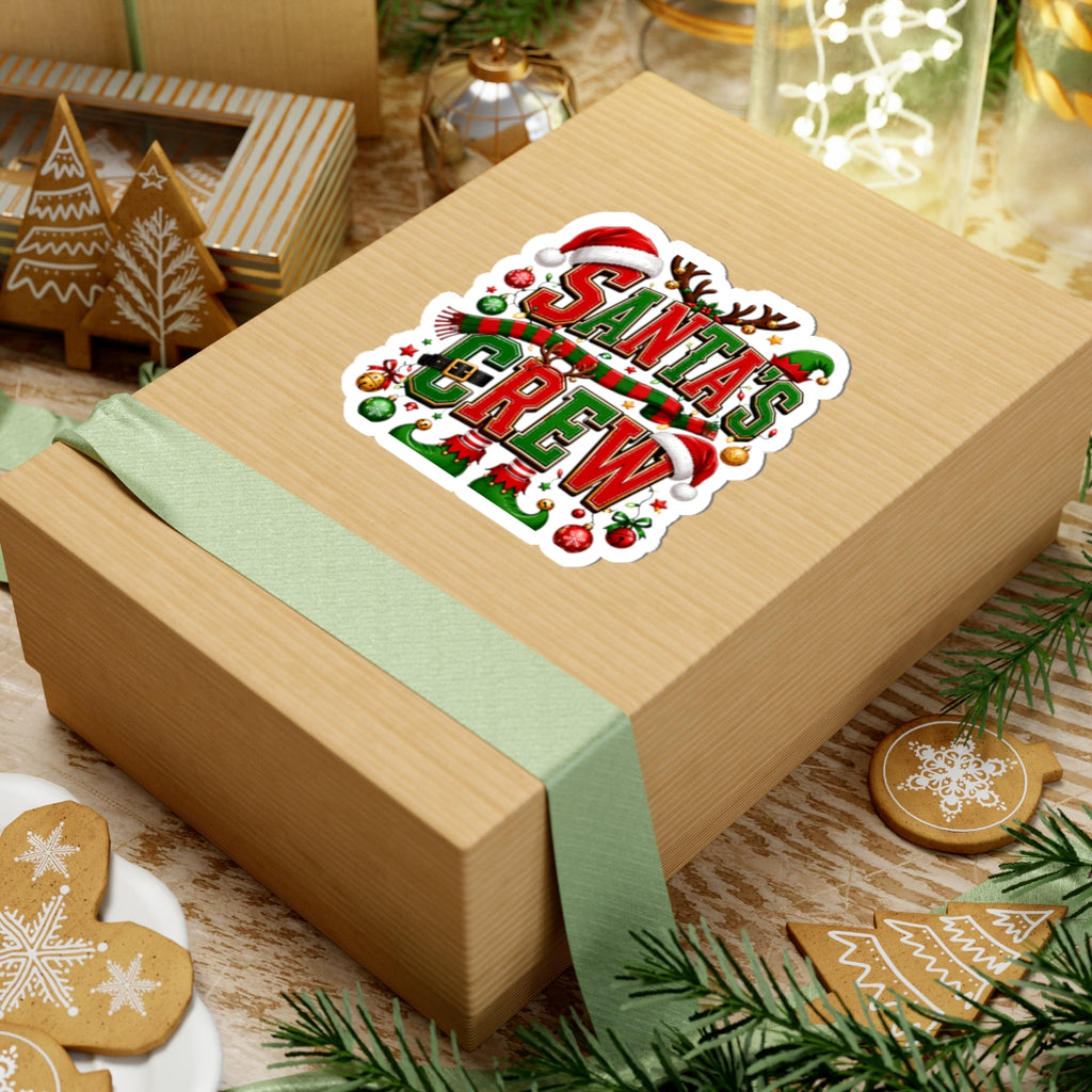 Santa’s Crew Christmas Sticker — Festive Kiss-Cut Holiday Decal