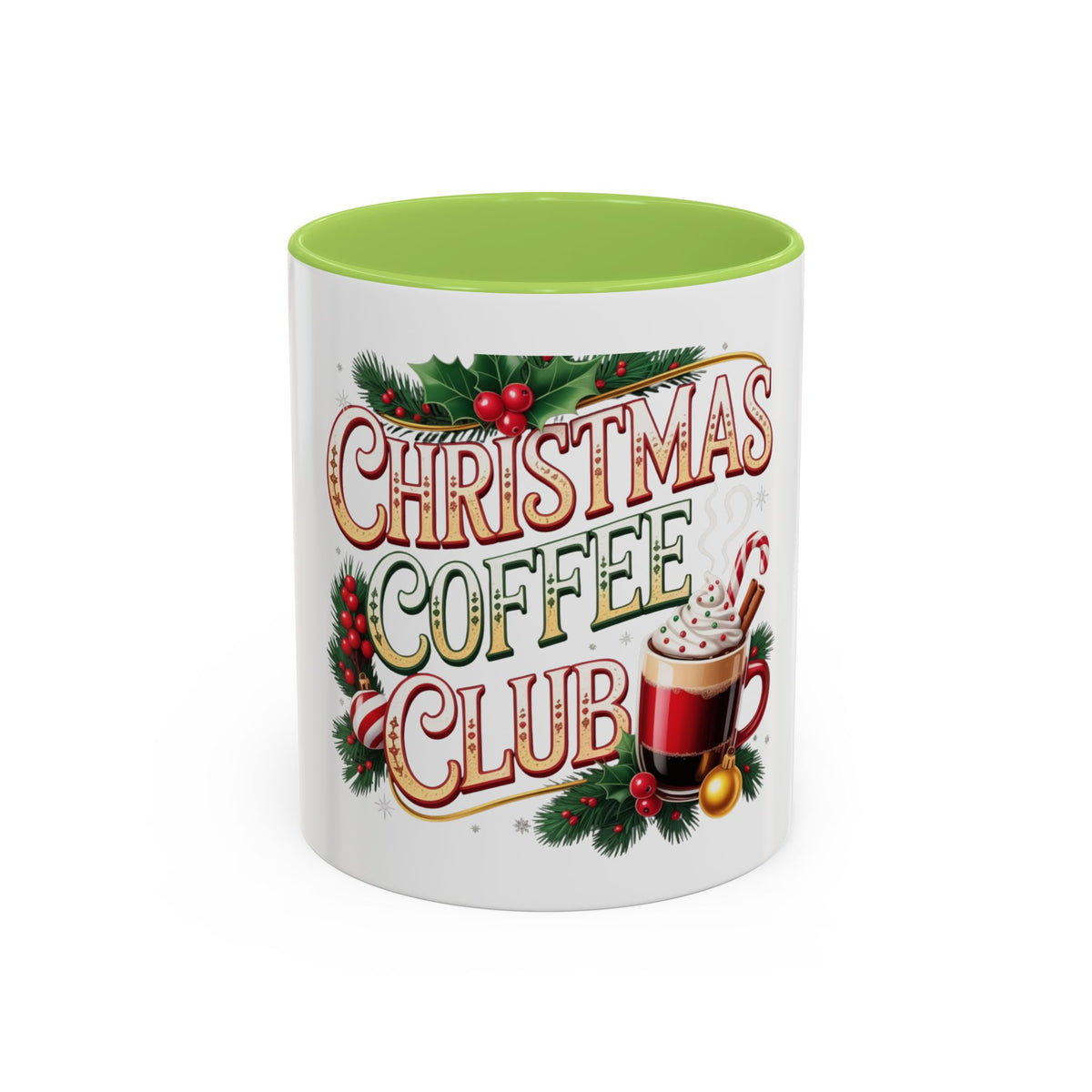 Christmas Coffee Club Mug — Holiday Coffee Lover Accent Mug (11/15 oz)