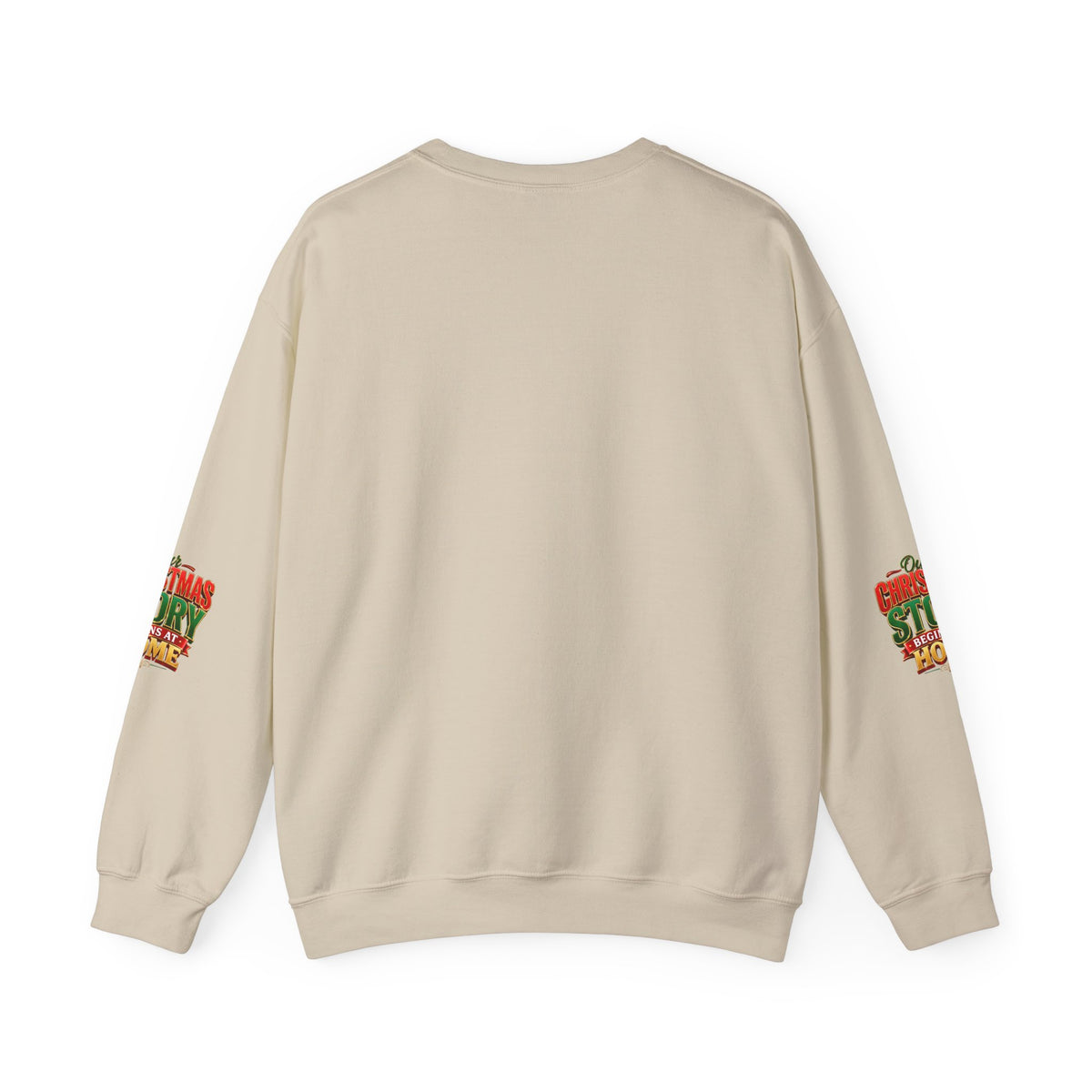 Christmas Love Crewneck Sweatshirt — "Home Is Filled With Christmas Love" Holiday Sweater