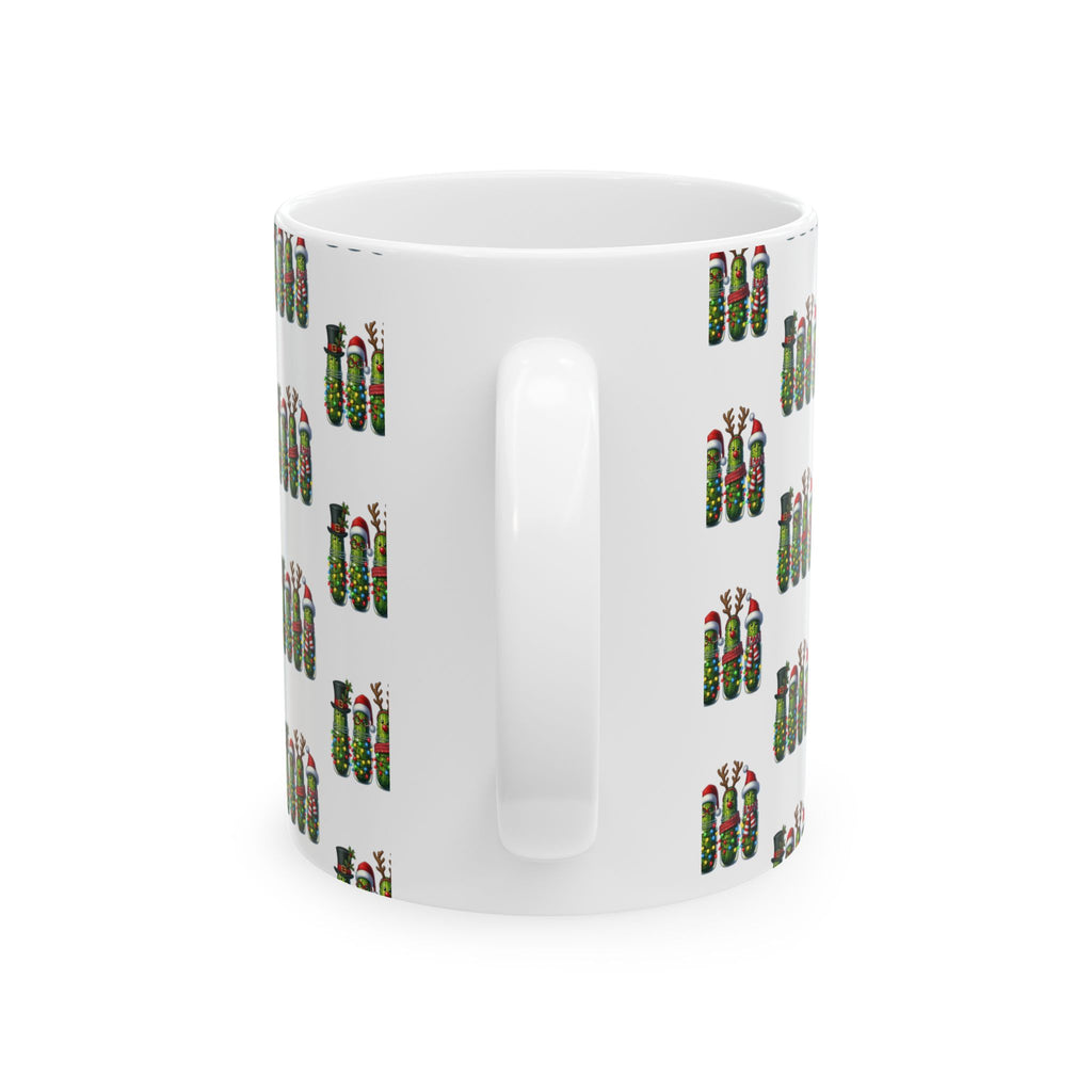 Festive Christmas Ornament Pattern Ceramic Mug