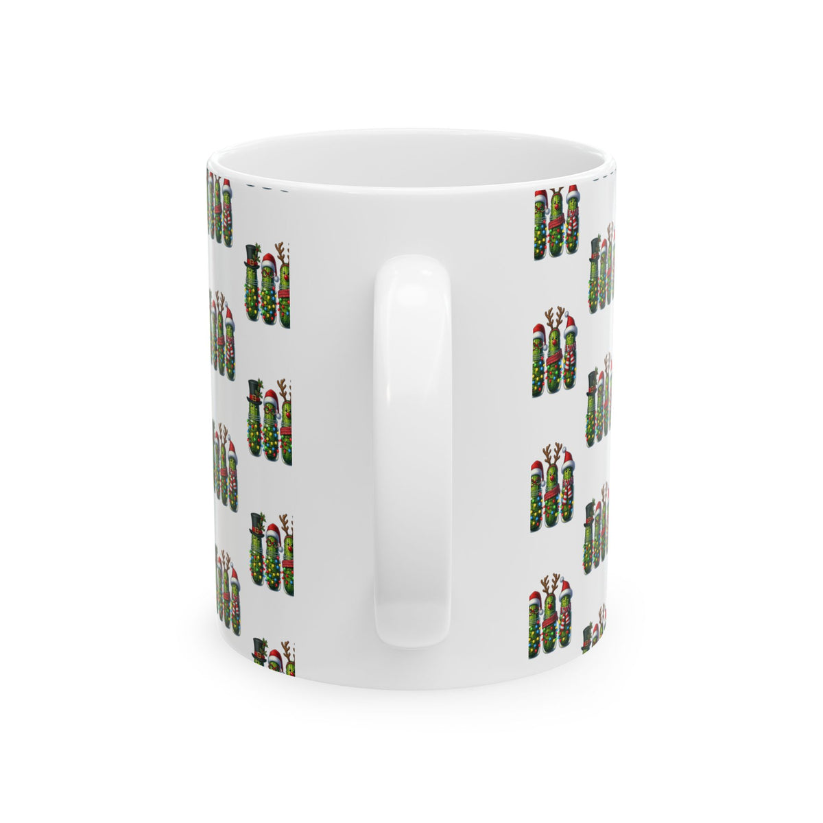 Festive Christmas Ornament Pattern Ceramic Mug