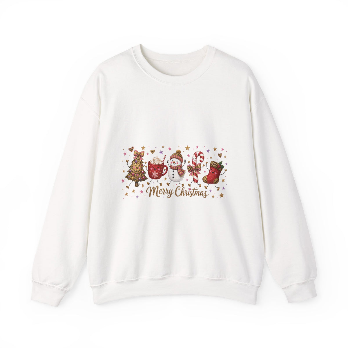 Christmas Crewneck Sweatshirt — Cute Holiday Animals 'Merry Christmas' Design