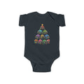 Baby Bodysuit — Colorful Monster Truck Christmas Tree Holiday Onesie
