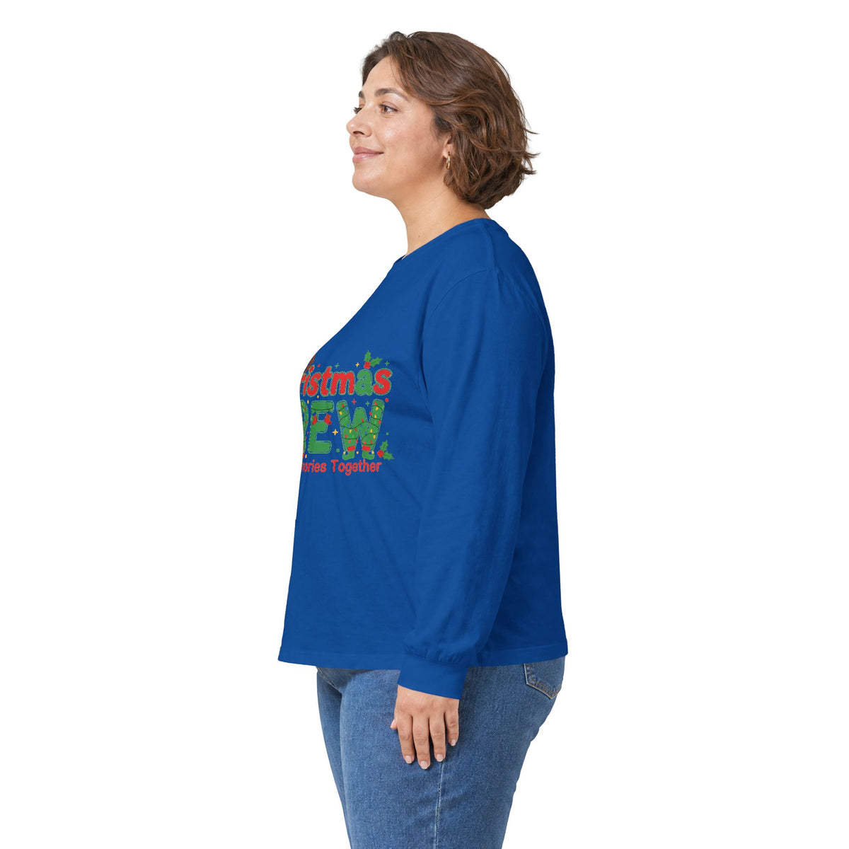 Christmas Crew Long Sleeve Tee — "Making Memories Together" Holiday Shirt