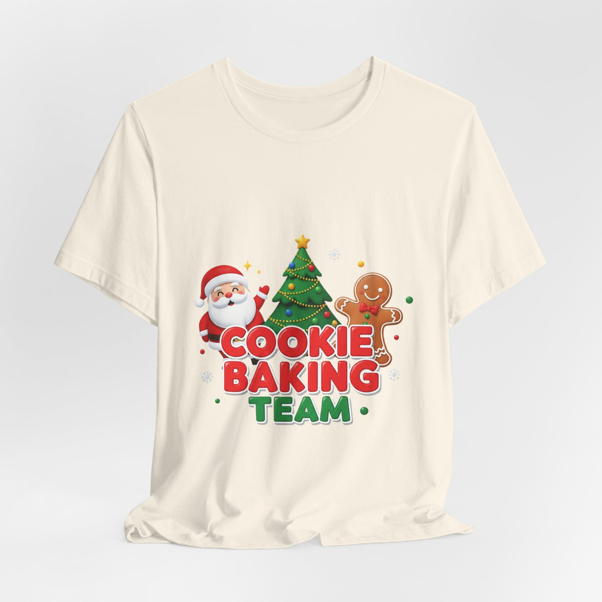 Cookie Baking Team T-Shirt — Christmas Santa & Gingerbread Holiday Tee