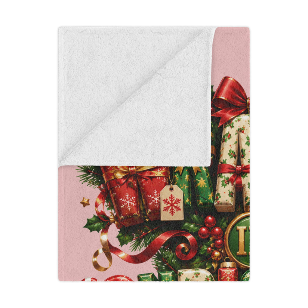 Christmas Spirit Minky Blanket — Wrapped in Christmas Spirit Holiday Throw