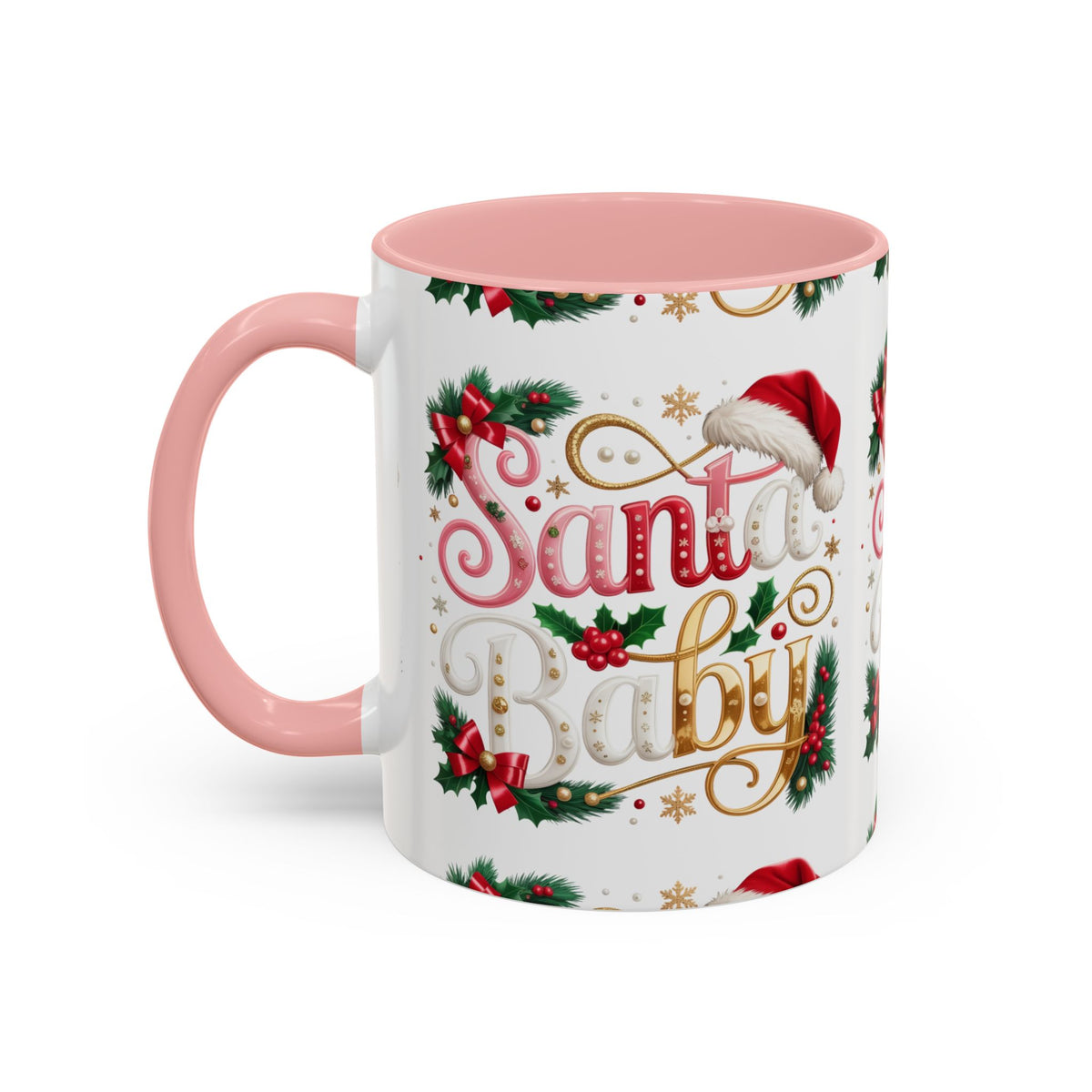 Santa Baby Christmas Accent Mug – Festive Holiday Coffee Cup (11/15oz)