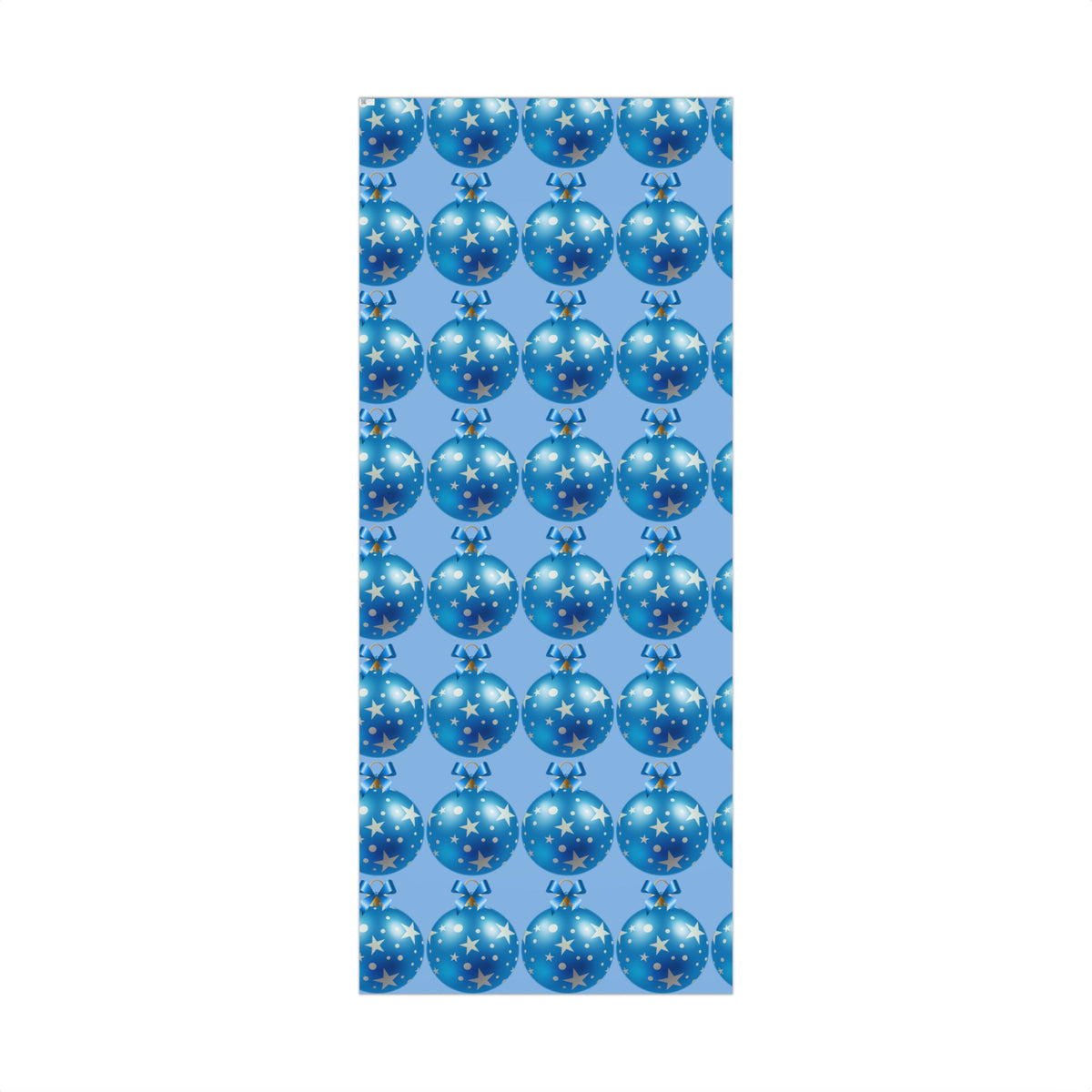 Blue Star Ornament Gift Wrap Paper — Festive Holiday Wrapping for Christmas & Birthdays
