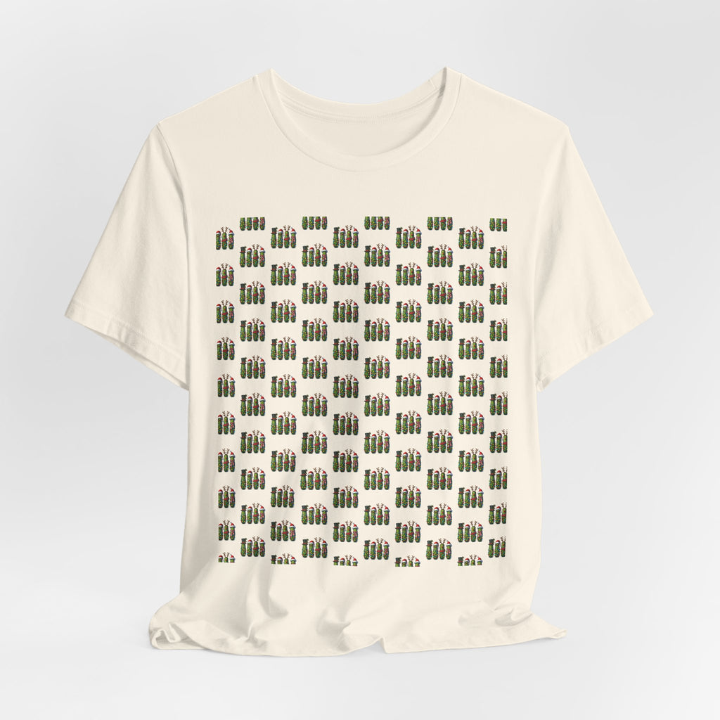 Binocular Pattern T‑Shirt — Retro Explorer Optics Graphic Tee
