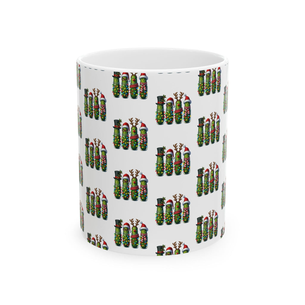 Festive Christmas Ornament Pattern Ceramic Mug