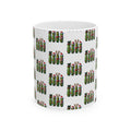 Festive Christmas Ornament Pattern Ceramic Mug