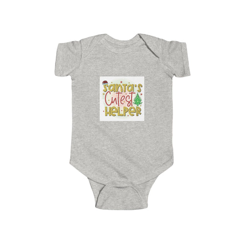 Baby Bodysuit – "Santa’s Cutest Helper" Christmas Infant Onesie