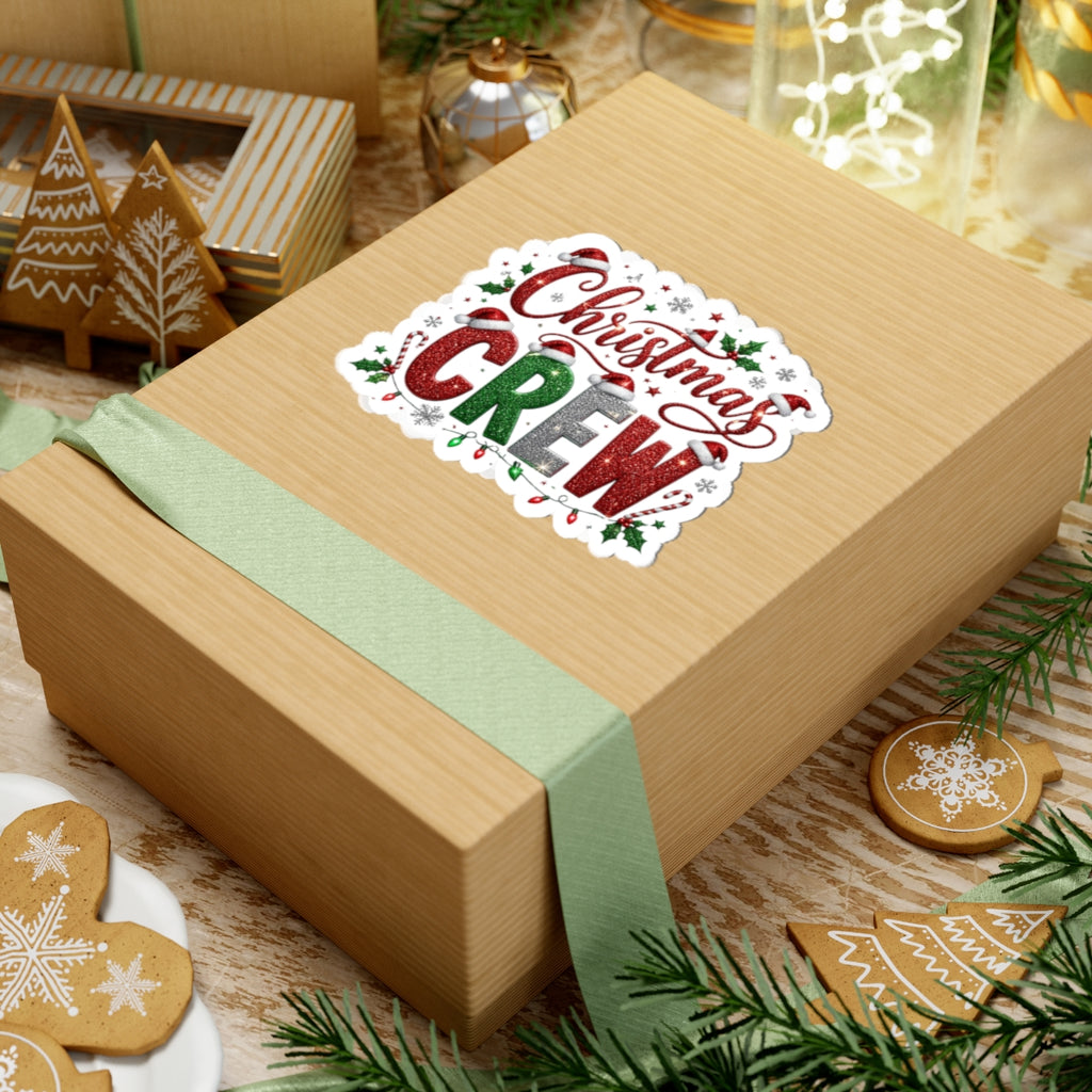 Christmas Crew Sticker — Festive Kiss-Cut Holiday Decal