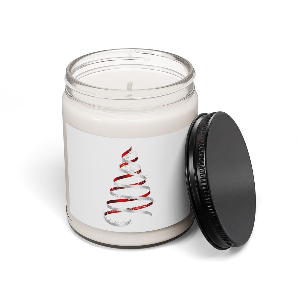 9oz Soy Candle — Red Ribbon Christmas Tree Scented Candle
