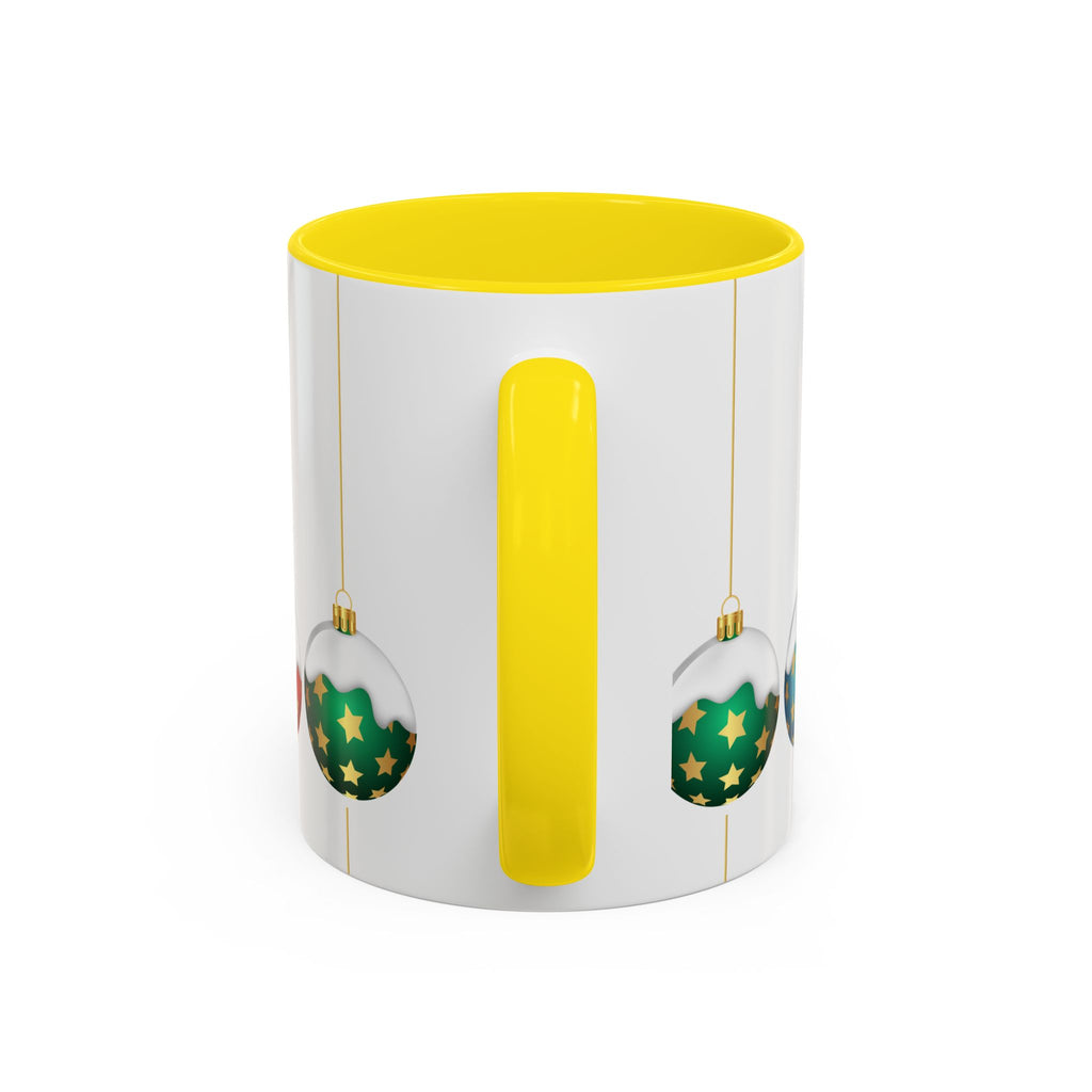 Holiday Ornament Accent Coffee Mug — Festive Christmas Baubles (11/15oz)