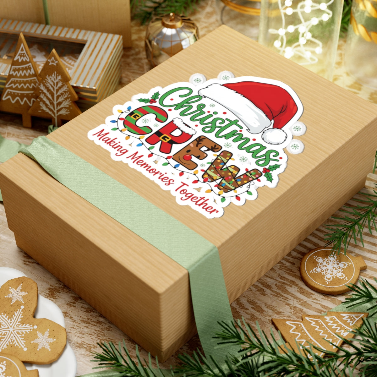 Christmas Crew Kiss-Cut Sticker — "Making Memories Together" Holiday Decal