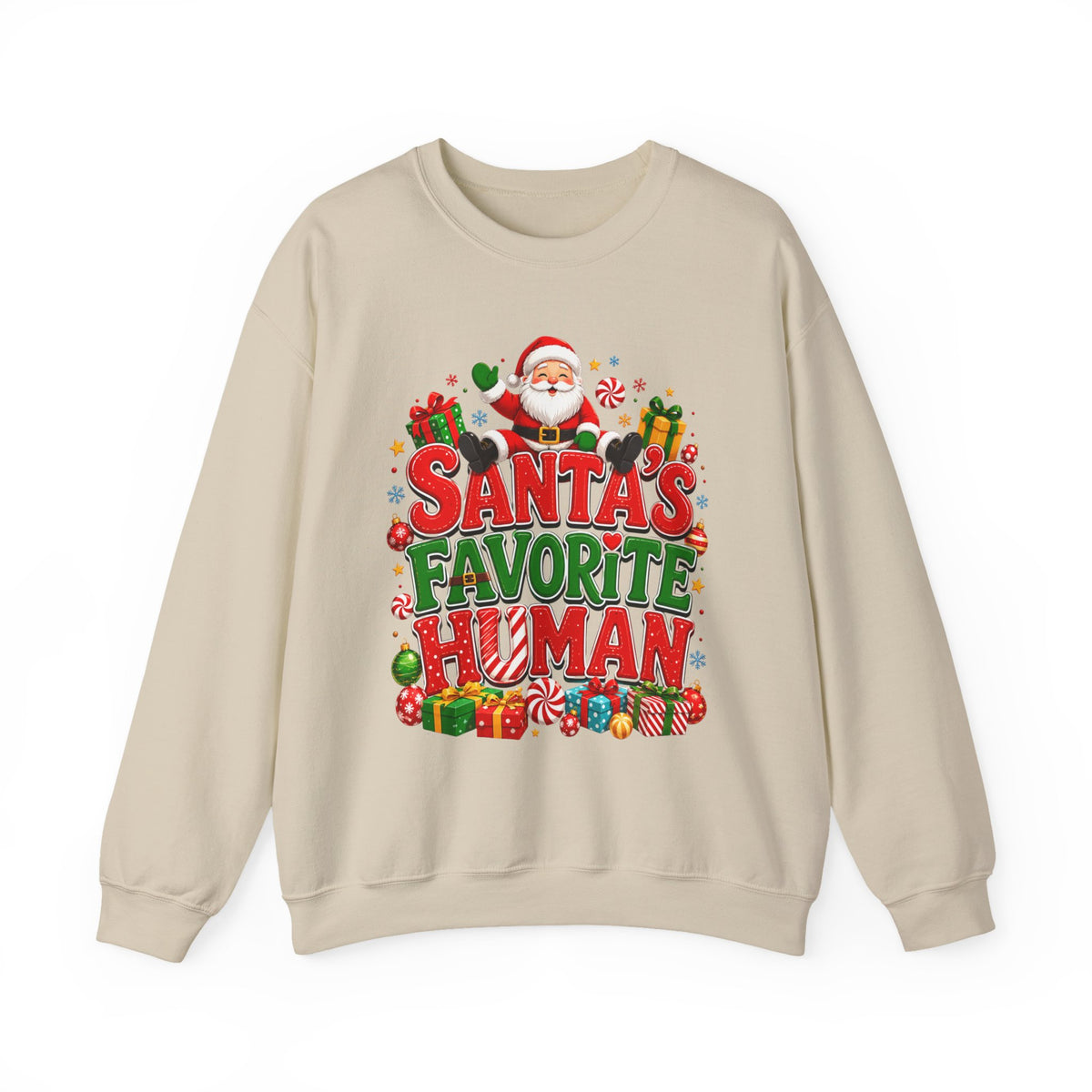 Santa's Favorite Human Crewneck Sweatshirt