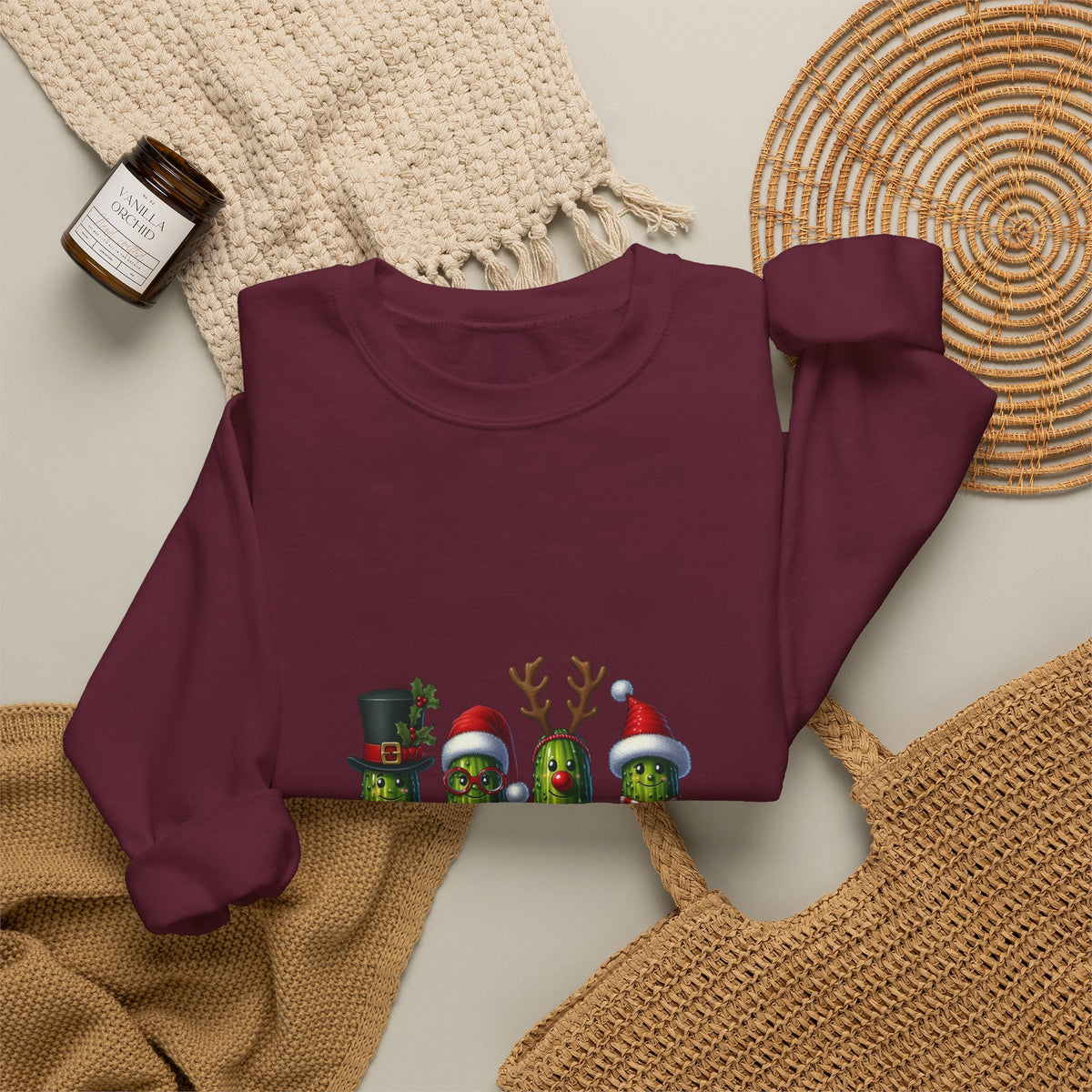 Christmas Pickle Crewneck Sweatshirt — Festive Pickle Family Holiday Sweatshirt