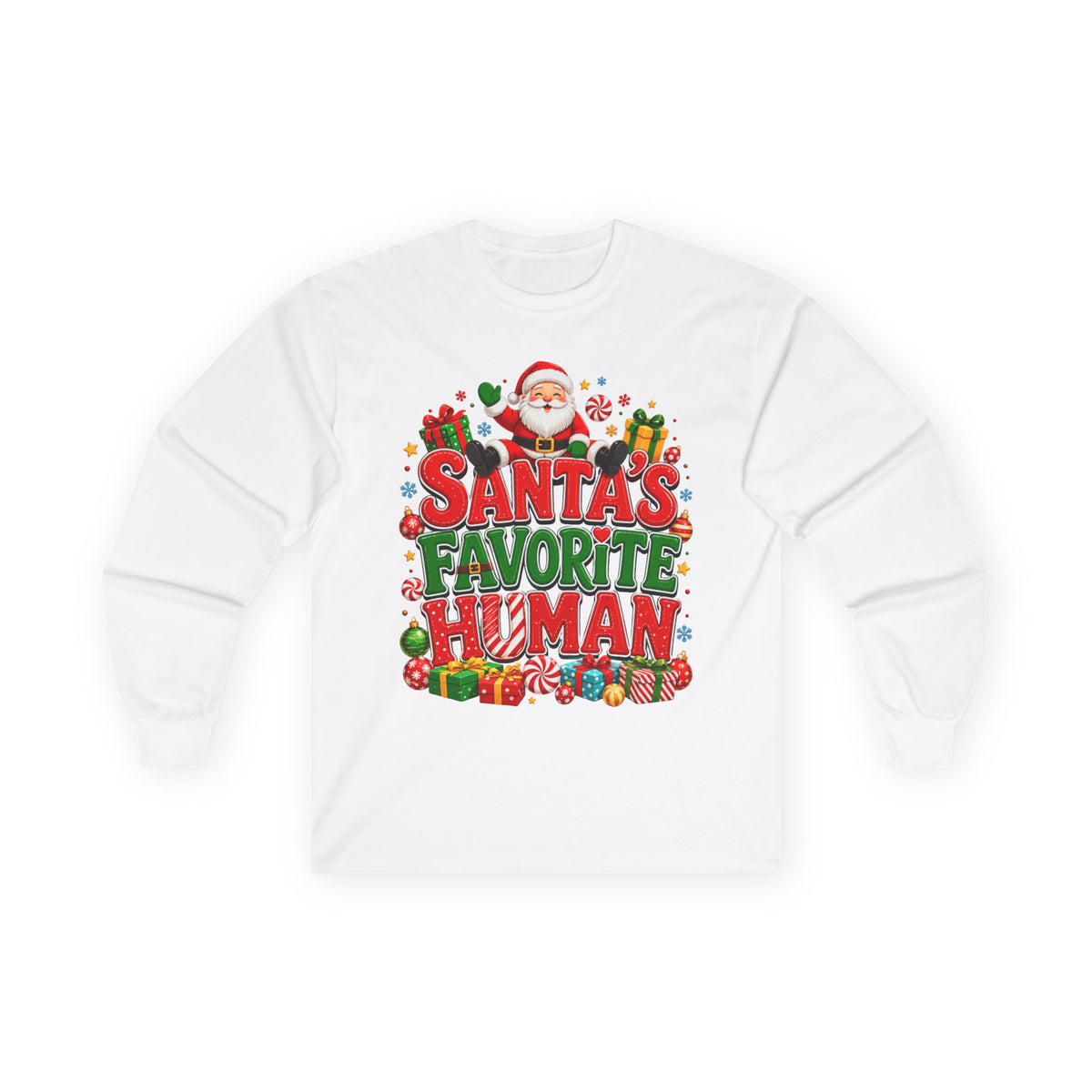 Santa's Favorite Human Long Sleeve Tee