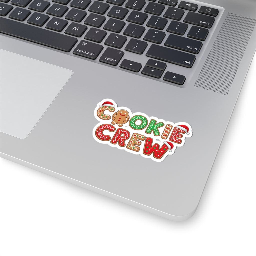 Cookie Crew Kiss-Cut Sticker — Festive Christmas Gingerbread Holiday Decal