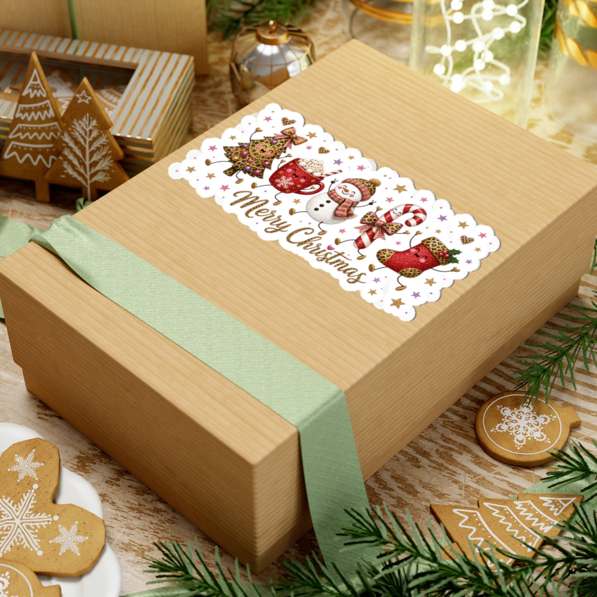 Christmas Sticker - 'Merry Christmas' Holiday Kiss-Cut Decal Pack