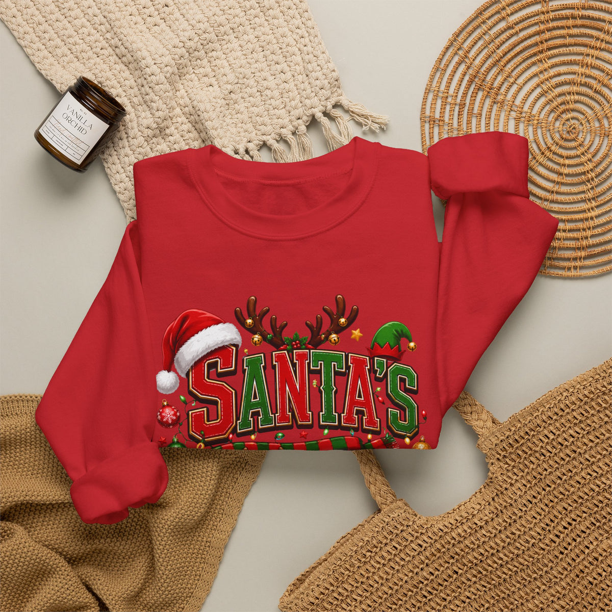 Santa's Crew Christmas Sweatshirt — Festive Holiday Crewneck