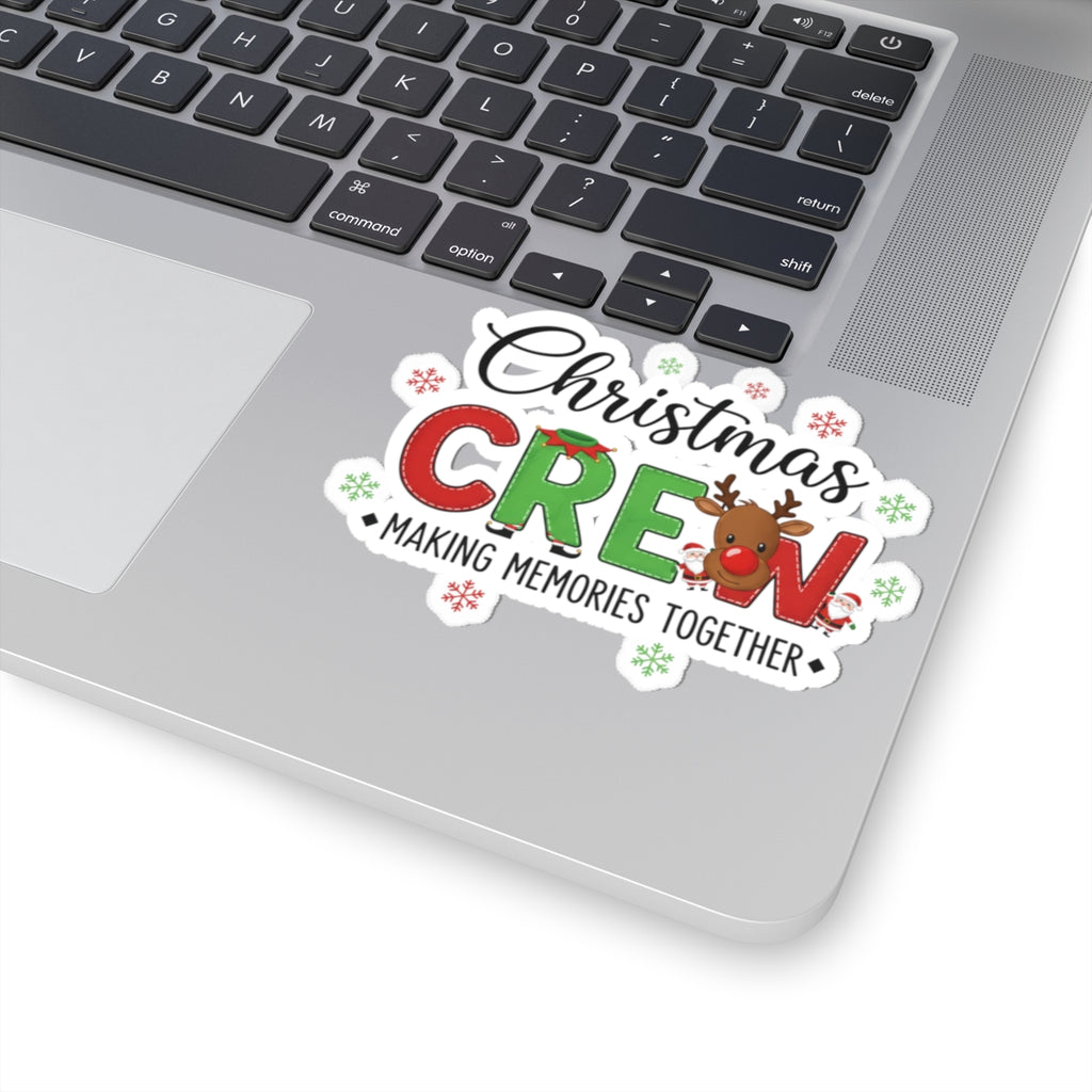 Christmas Crew Sticker — "Making Memories Together" Holiday Kiss-Cut Sticker