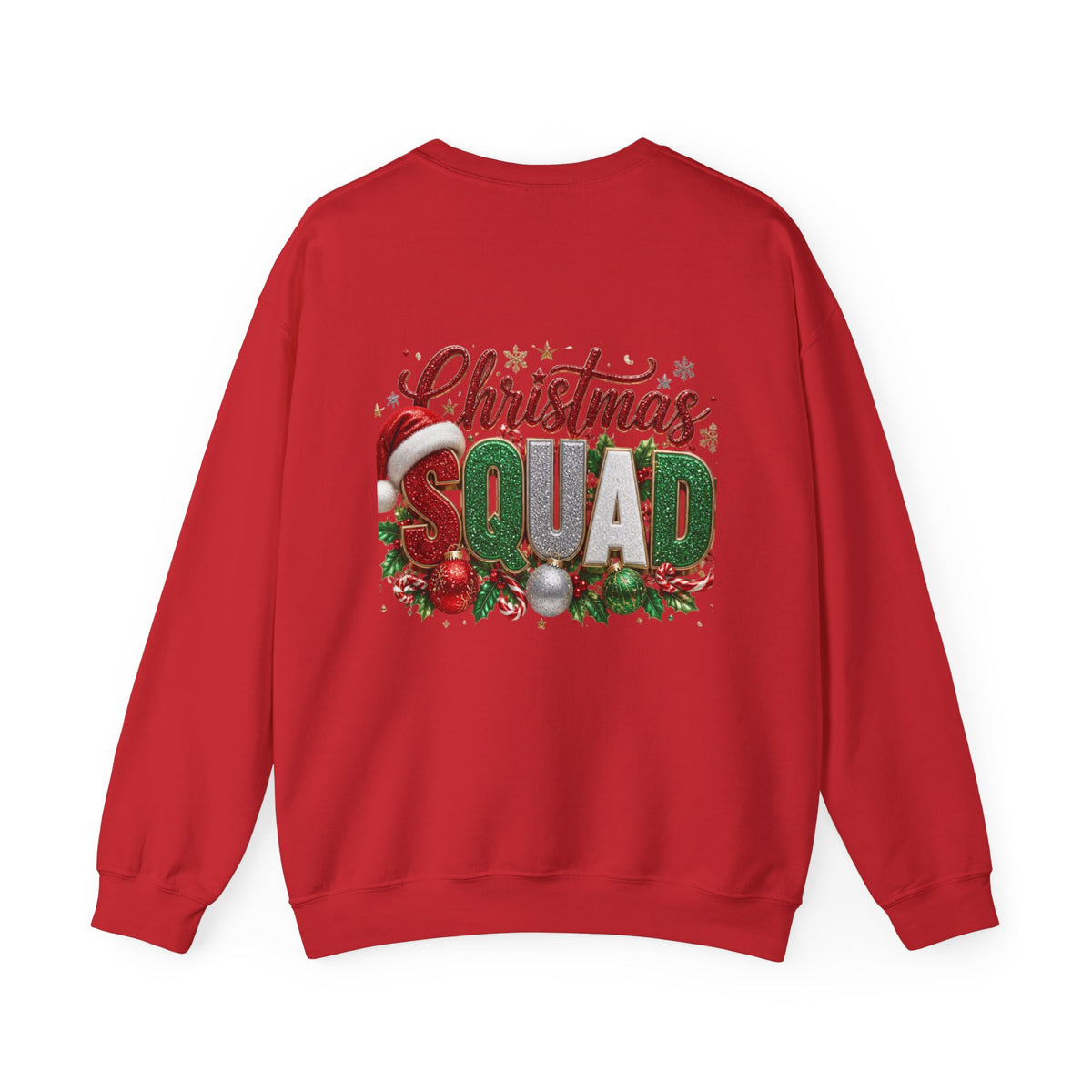 Christmas Squad Crewneck Sweatshirt — Festive Holiday Graphic Pullover